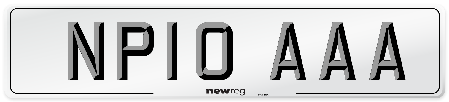 NP10 AAA Number Plate from New Reg